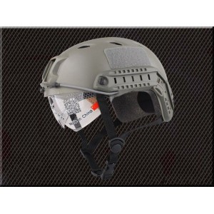 Шлем защитный страйкбольный с выдвижными очками BK, CB, FG
